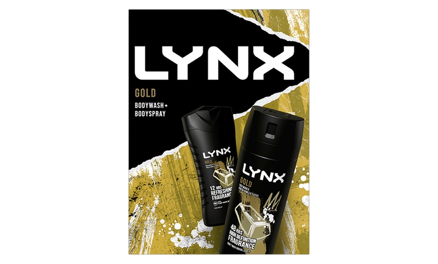 Image 2: Lynx Gold Two Piece Gift Set for Him