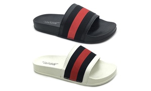 Women's Two-Colour Instep Sliders