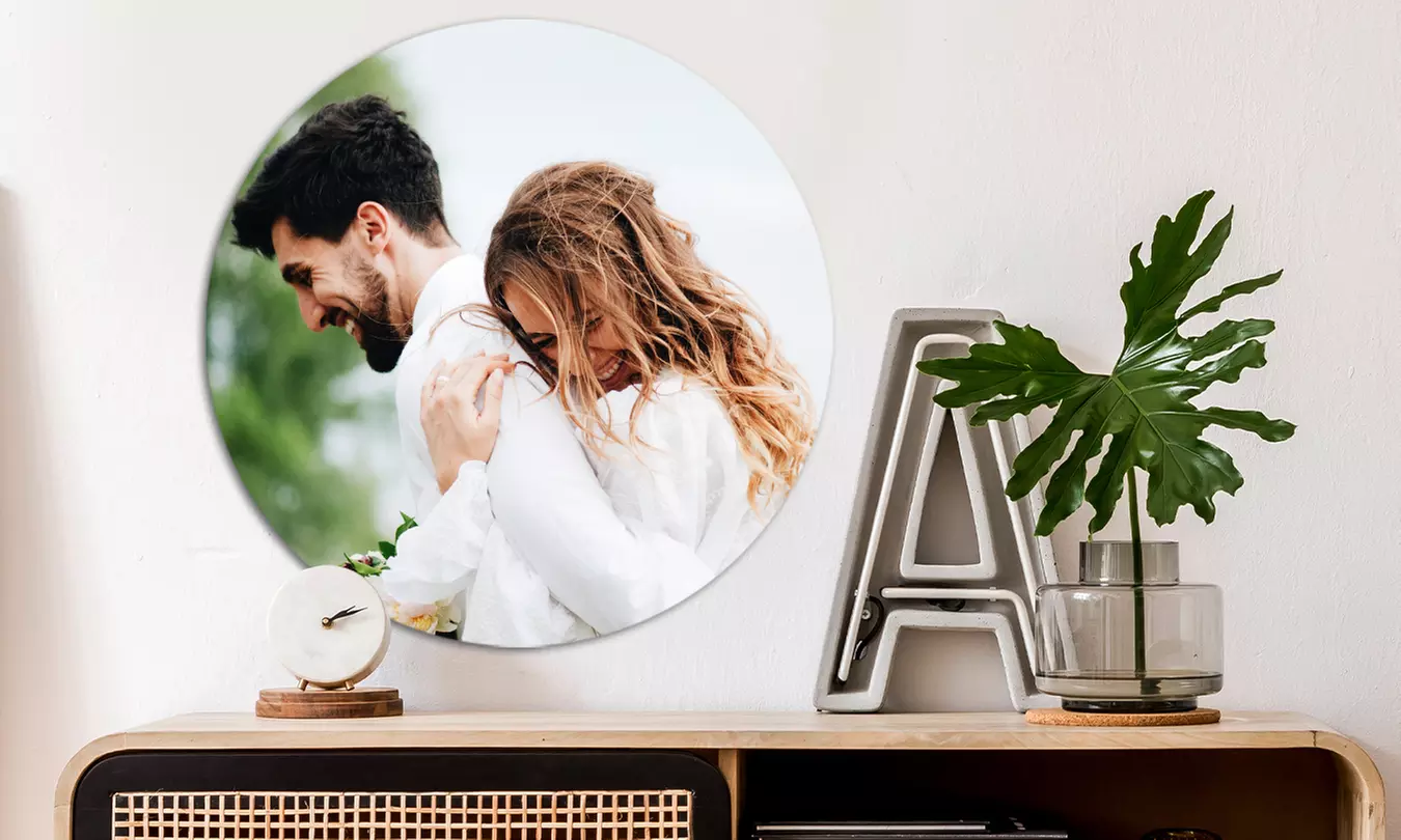 Jouw foto op een wandcirkel