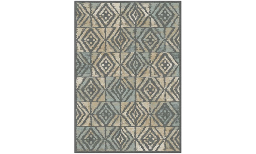 Image 2: Grey/Bronze Graphic Carpet 5'x7'