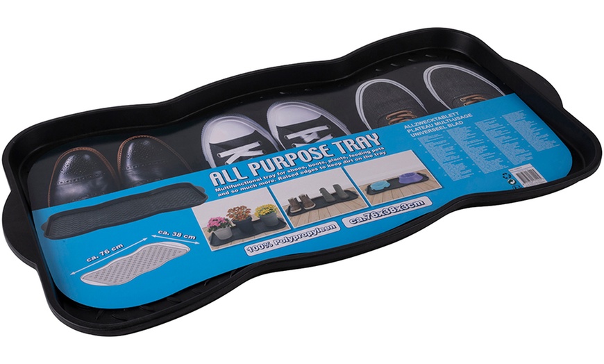 Image 1: One or Two Multipurpose Plastic Shoe Trays