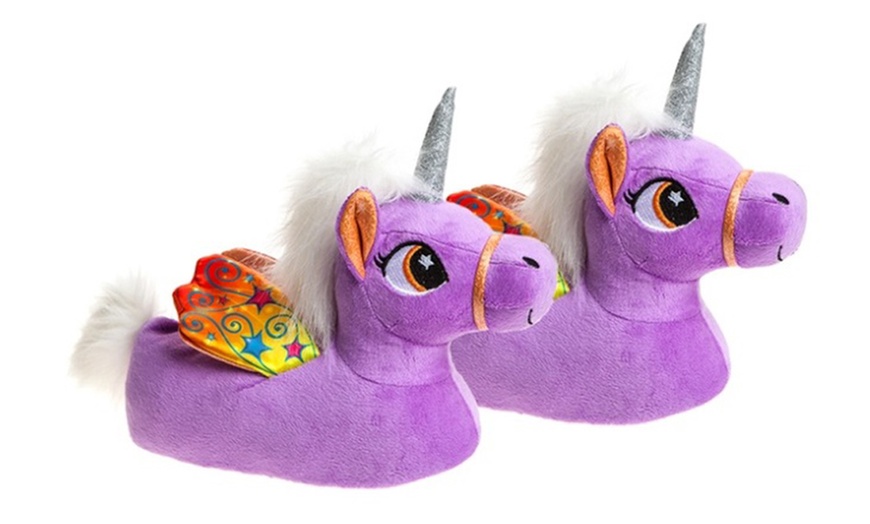 Image 3: Kids' Unicorn Slippers