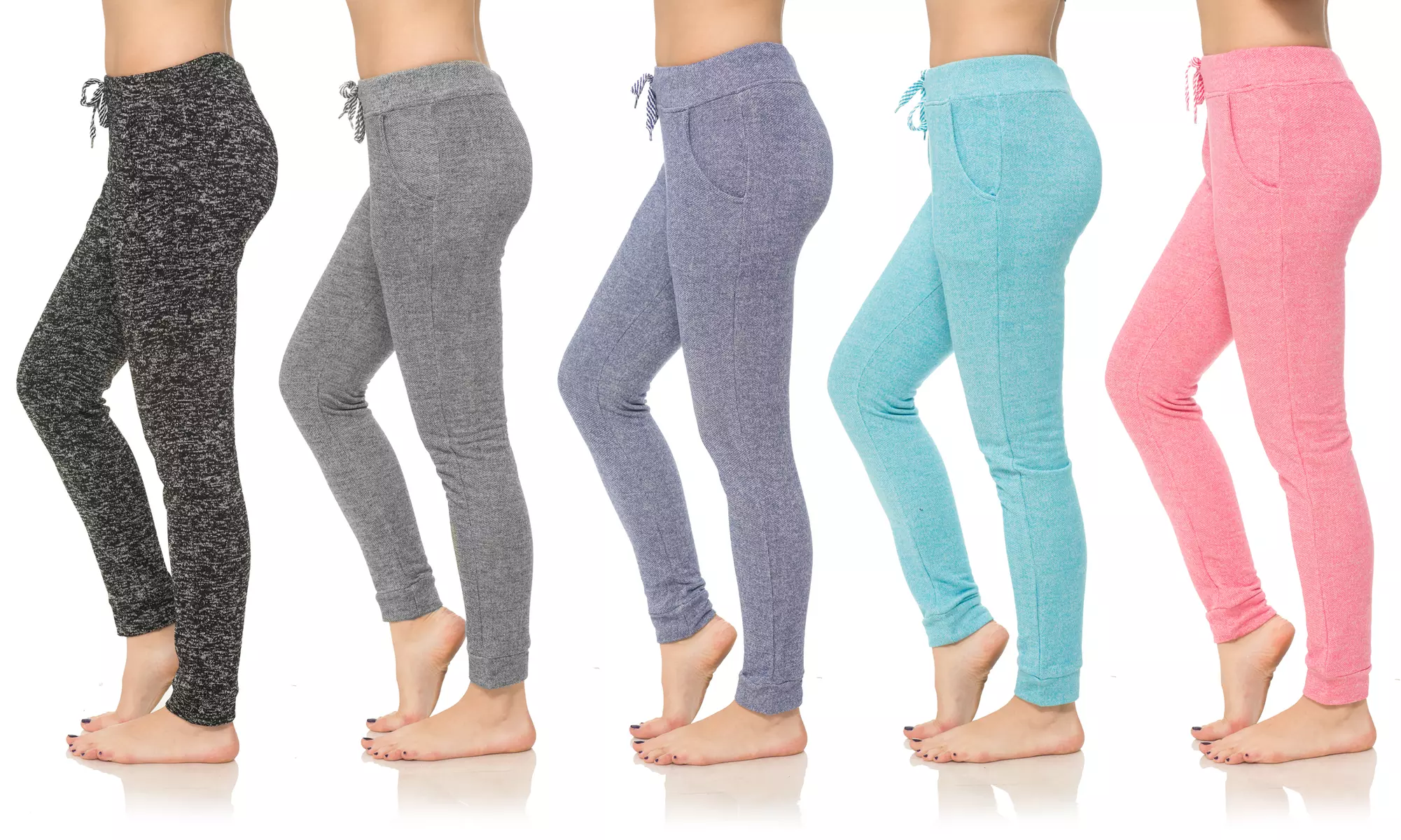 Women's Drawstring Joggers (5-Pack) - Primary Image