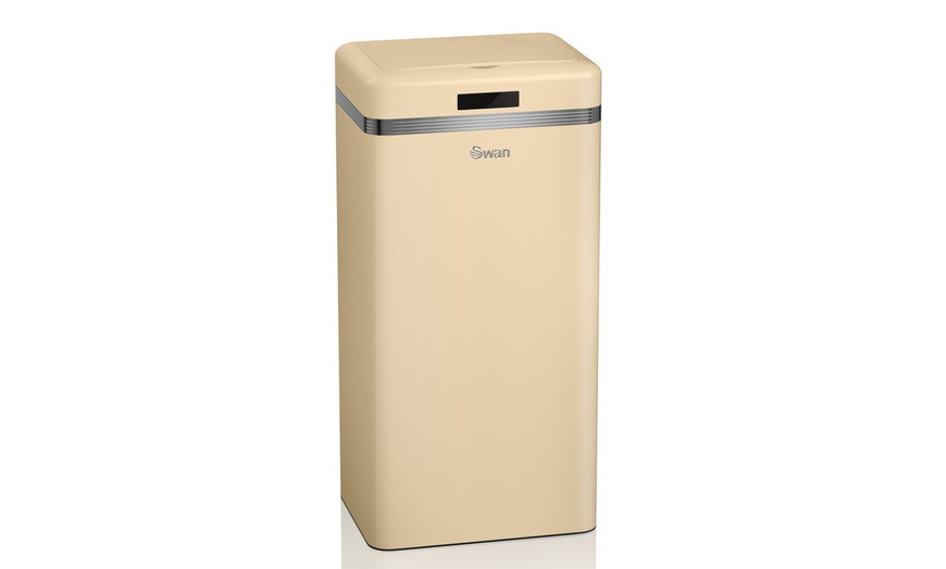 Image 3: Swan 45L Retro Style Sensor Bin