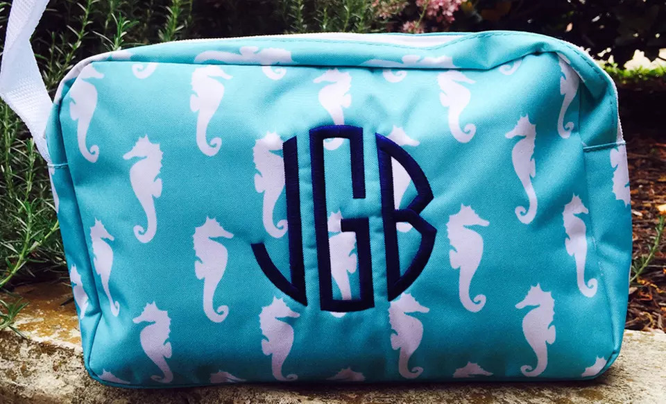 One or Two Monogrammed Carry-all Zipper Bags from Embellish Accessories and Gifts (Up to 52% Off) - Second Medium