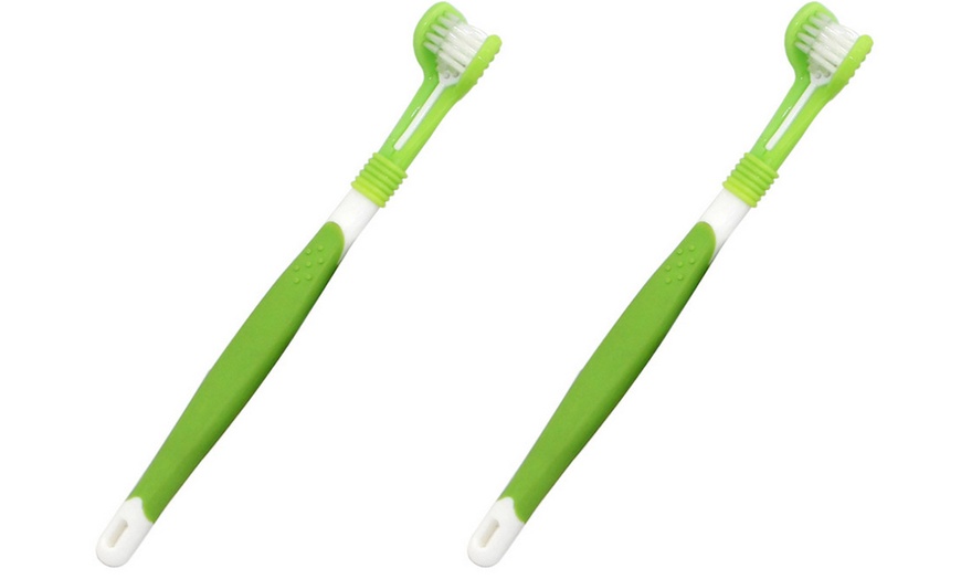 Image 3: Three-Sided Pet Toothbrush