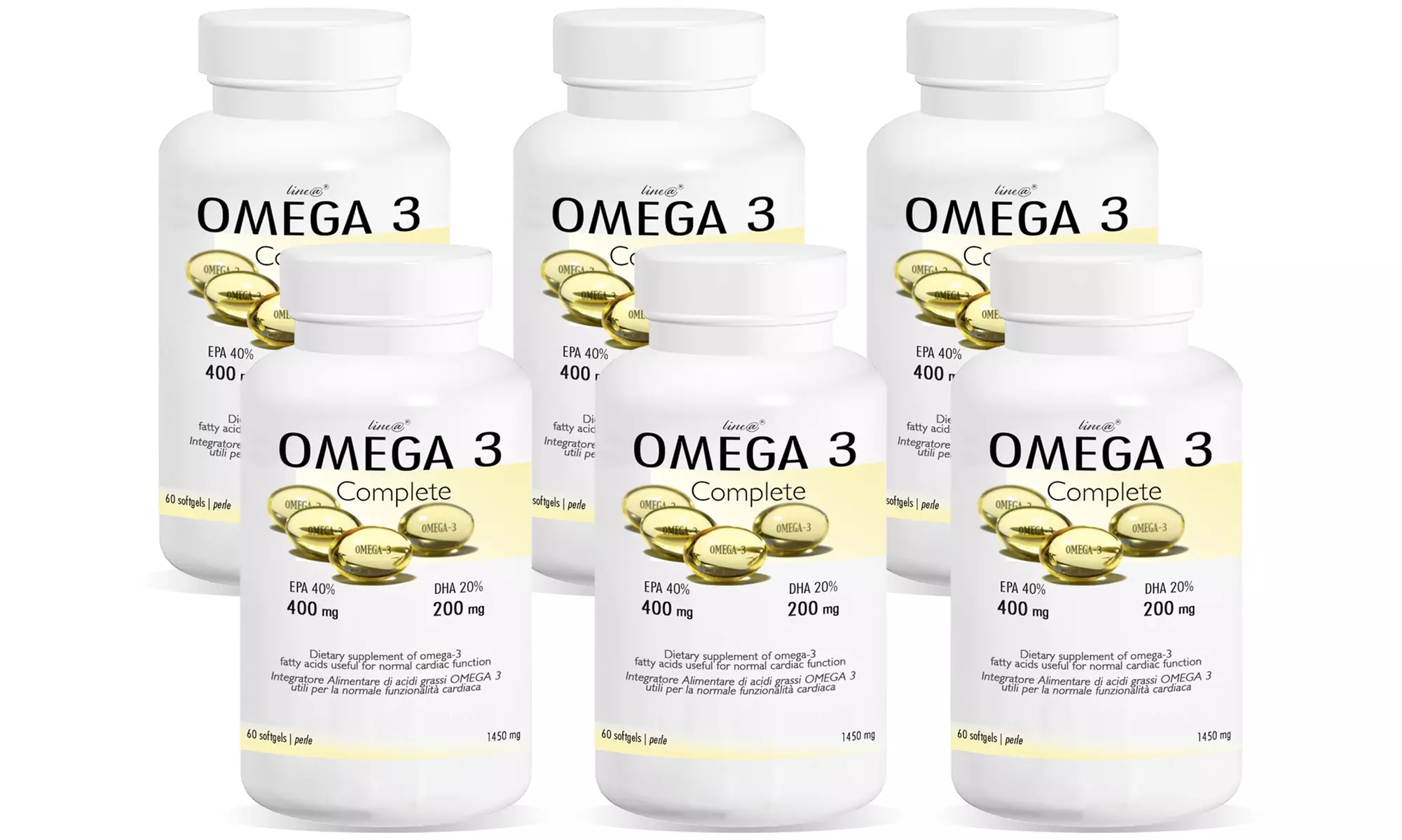 Omega 3 alta concentrazione 400 mg EPA e 200 mg DHA per perla Line@