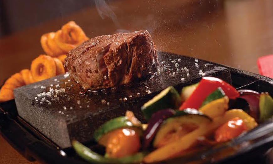 Image 2: Two-Course Hot Rock Steak Meal