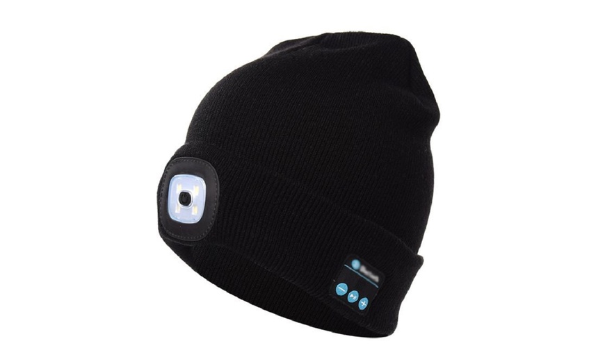 Image 4: One or Two Bluetooth Beanie Hats with LED Light