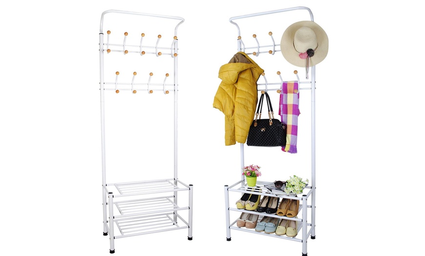 Image 4: Shoe and Coat Storage Rack