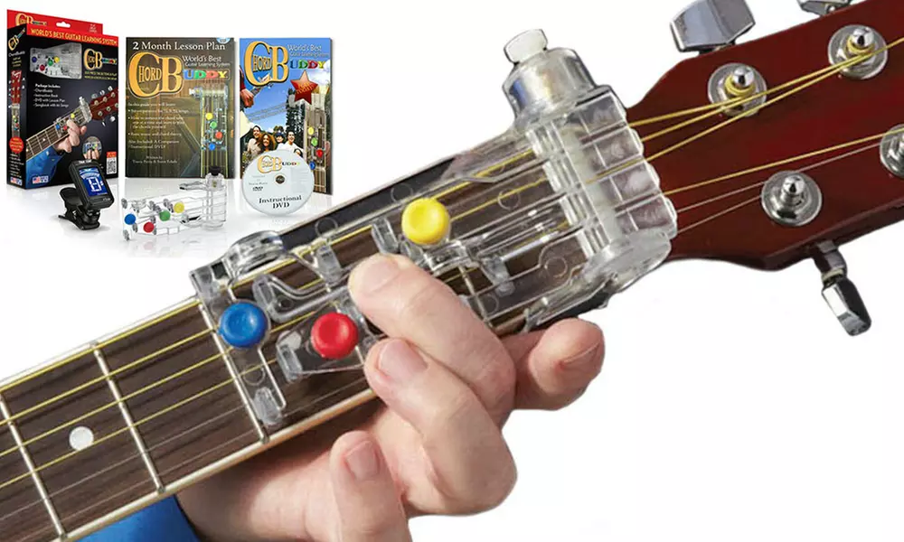 Shark Tank's ChordBuddy Guitar Learning System with Optional Tuner - Primary Image