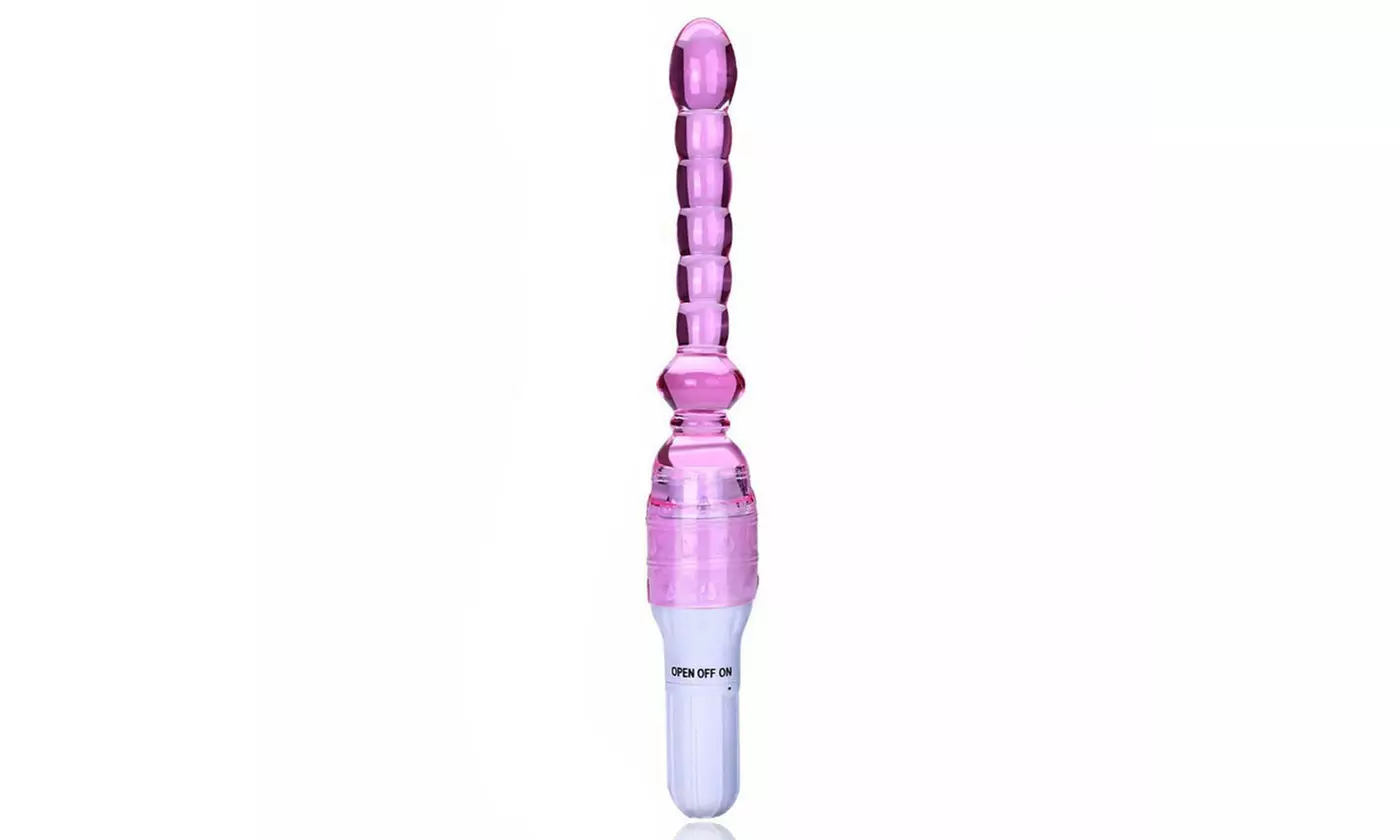 Long Anal Plug Beads Silicone Vibrator G-Spot Massager Sex Toy