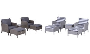 Outsunny Five-Piece Rattan-Effect Set