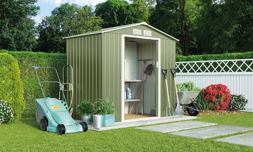 Image 2: Compact Pent Metal Shed