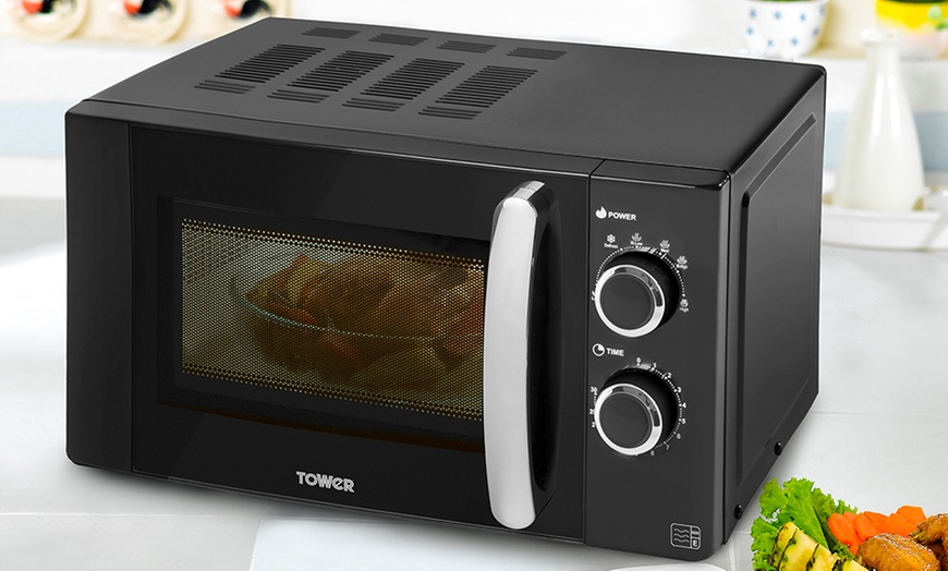 Image 5: Tower 800W Black Microwave