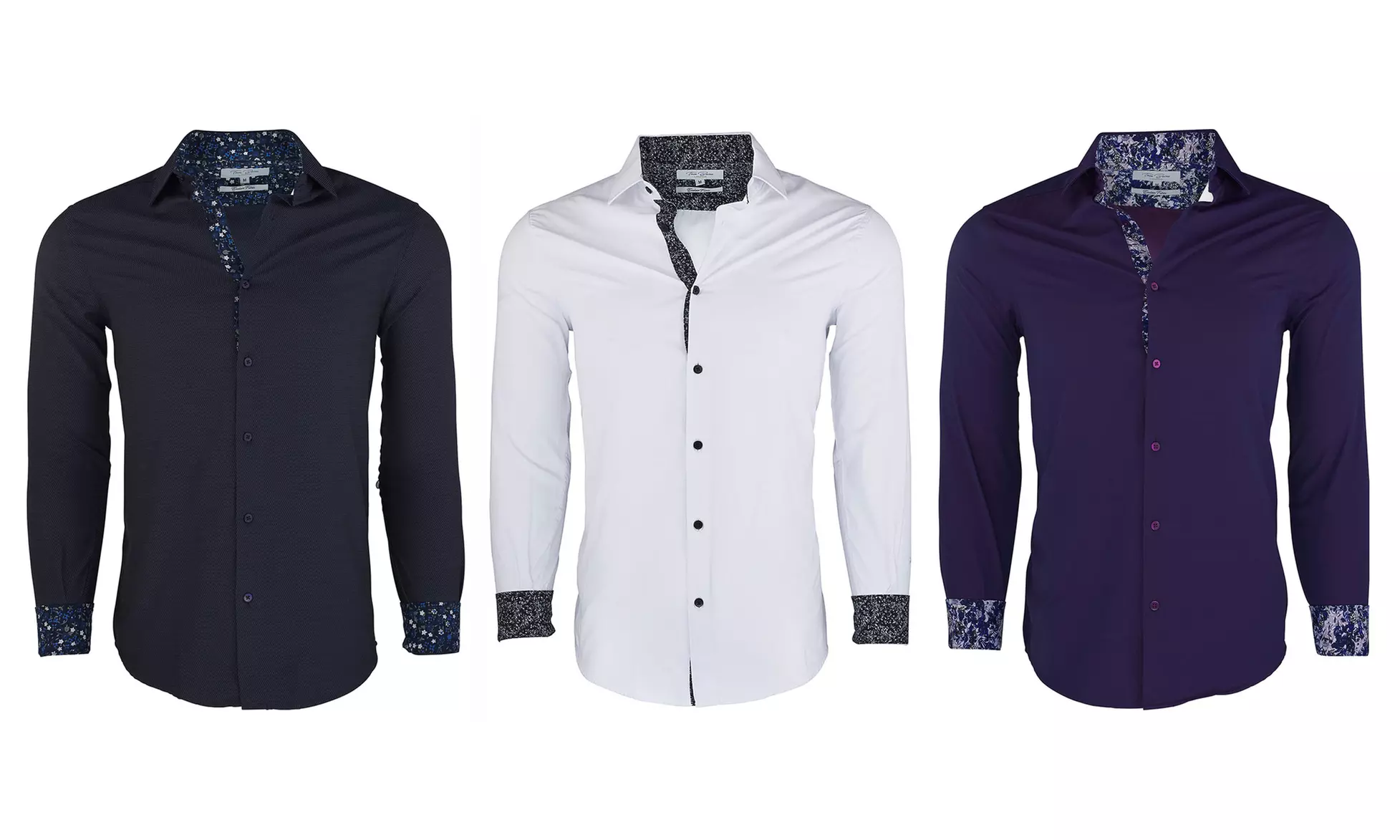 Tom Baine Men's Slim Fit Casual Long Sleeve Button Down Shirts (S-3XL) - Primary Image