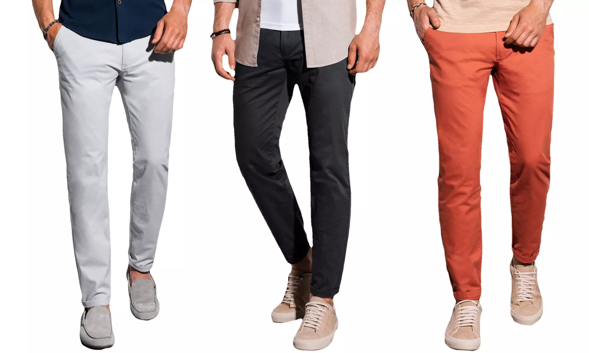 Pantalon chino modèle Tiziano coupe droite - Primary Image