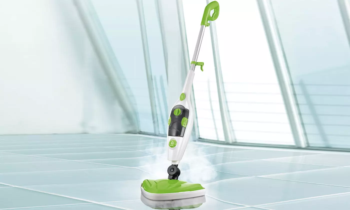 CLEANmaxx Balai à vapeur 3in1 1500W vert citron - blanc - Primary Image