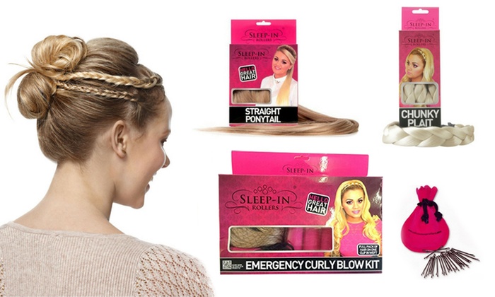 Up To 27 Off Sleep In Rollers Ponytail Set Groupon