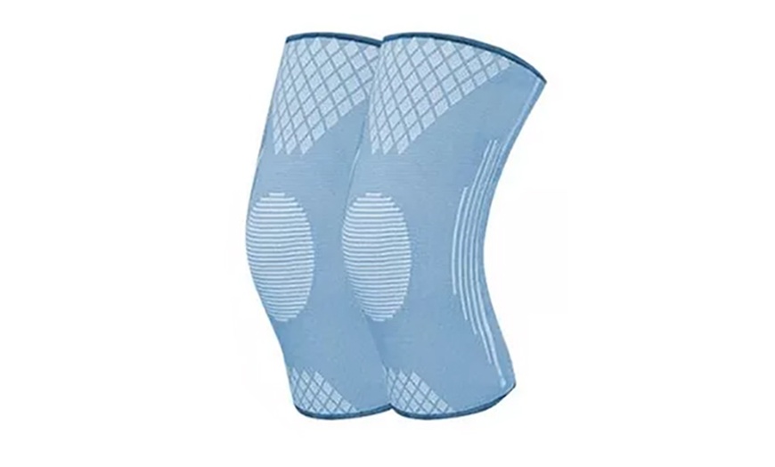 Image 3: Two-Pack of Knee Compression Sleeves