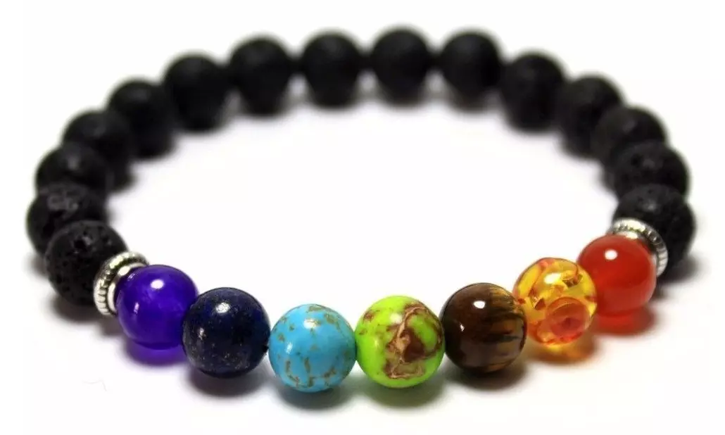 7 Genuine Chakra Healing Natural Stone Bead Bracelet by DreamGem - Primary Image