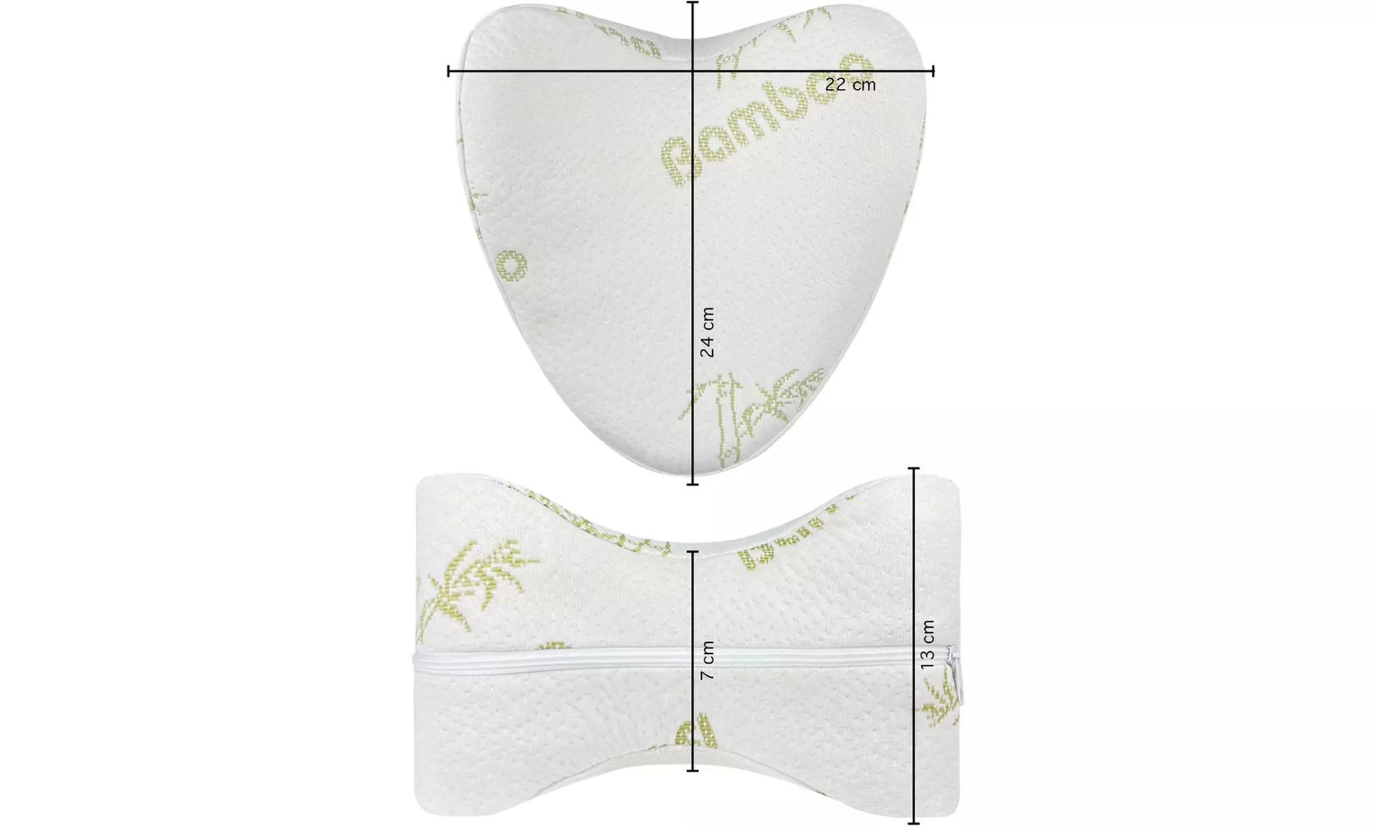 Coussin pour jambes à mousse à mémoire de forme et revêtement bambou