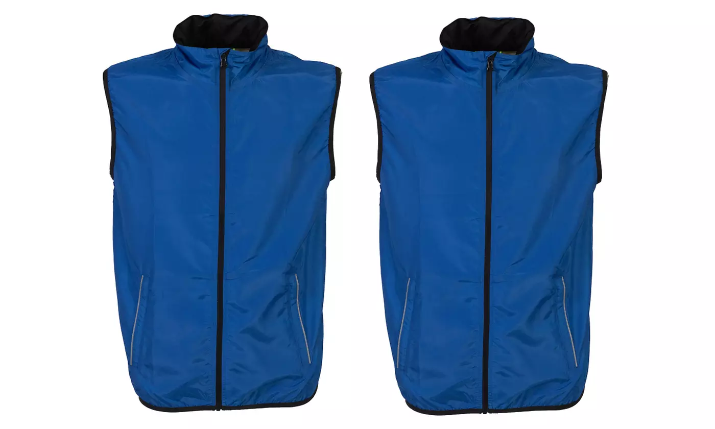 1 o 2 Gilet tecnico traspirante con dettagli rifrangenti e tasche con zip