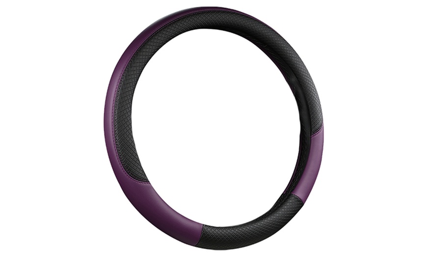 Image 4: Universal Fit Steering Wheel Cover