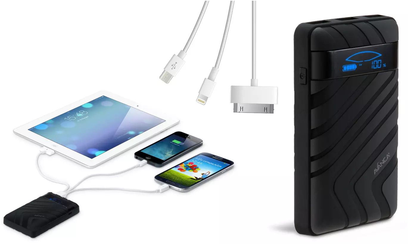 1 ou 2 batteries portables de secours 9000 mAh très longue durée Avanca - Primary Image