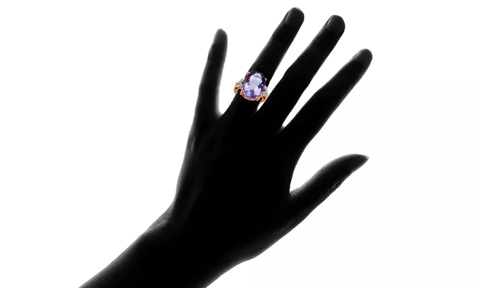 10.49 CTTW Genuine Amethyst Ring - Second Medium