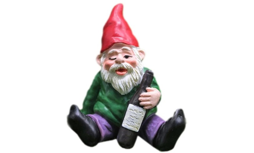 Image 4: Four-Piece Mini Drunk Garden Gnomes Set