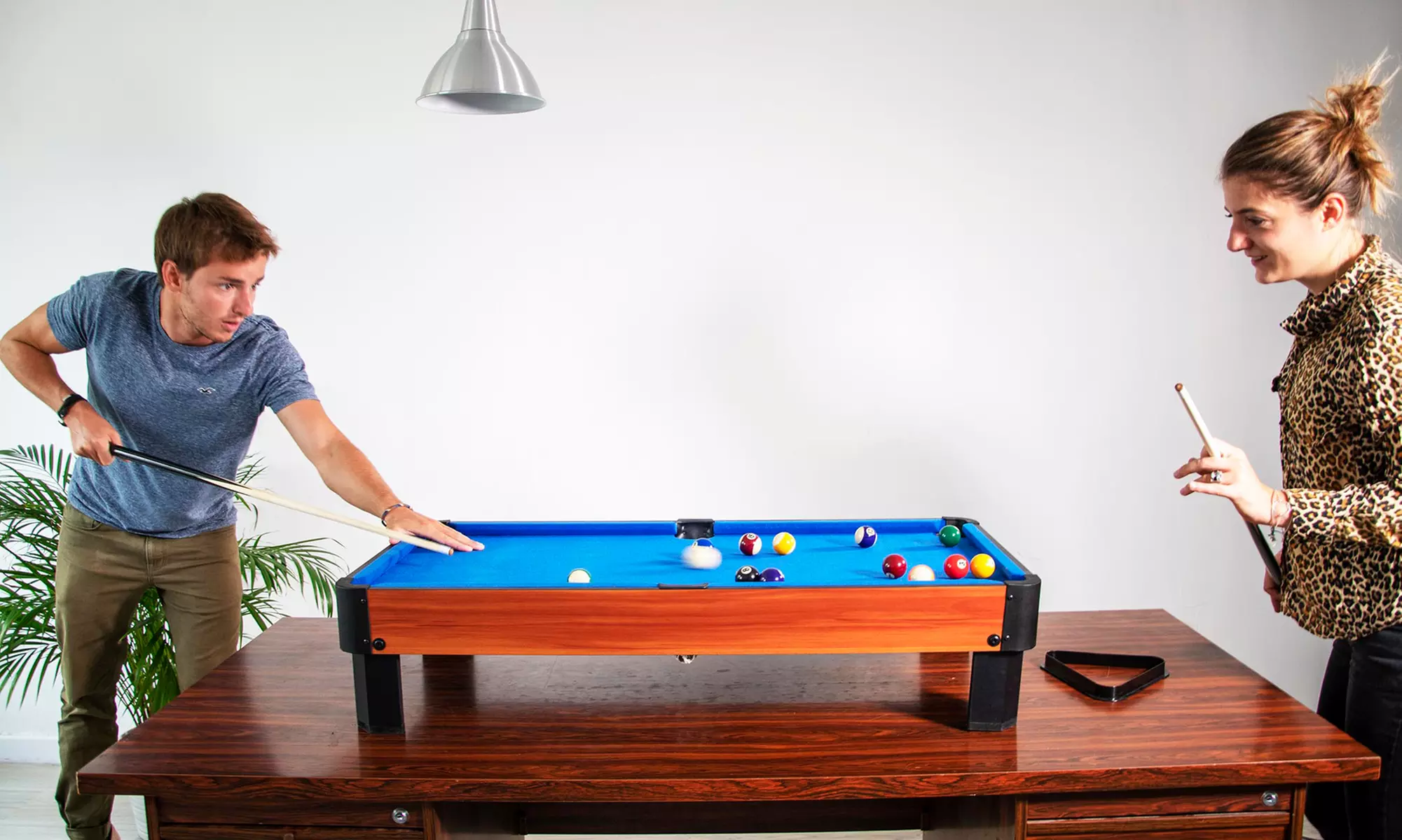 Billard de table compacte JT2D avec accessoires, livraison offerte - Primary Image