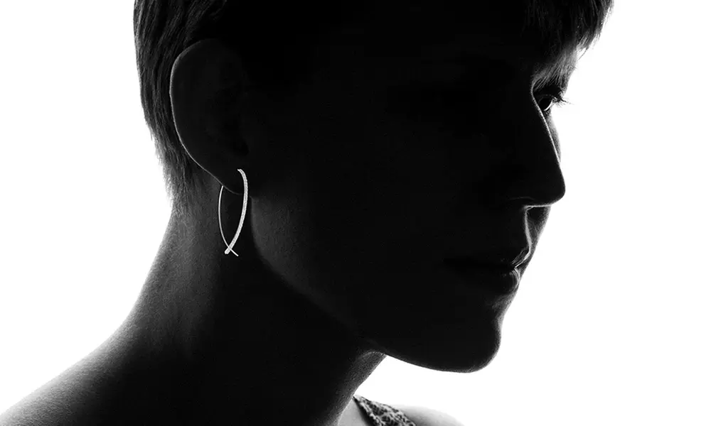 Plated Sterling SilverThreader Pull Through Earring Made with Swarovski Elements (Multiple Options Available) - Second Medium