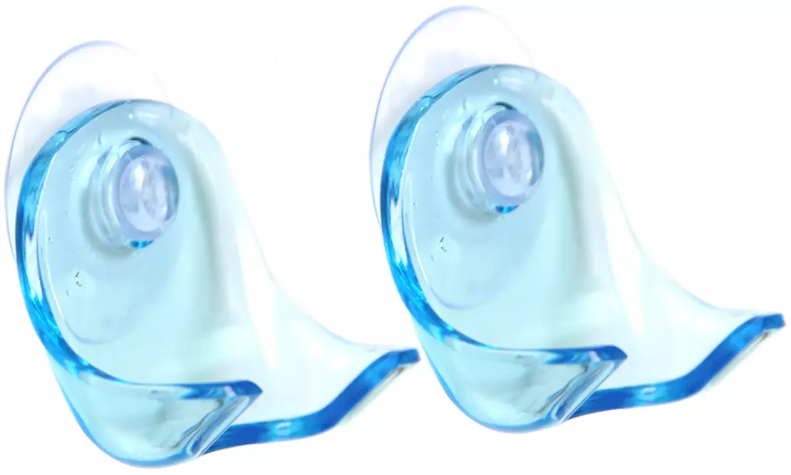 1x oder 2x Saugnapf-Halter für den Rasierer in Blau - Second Medium