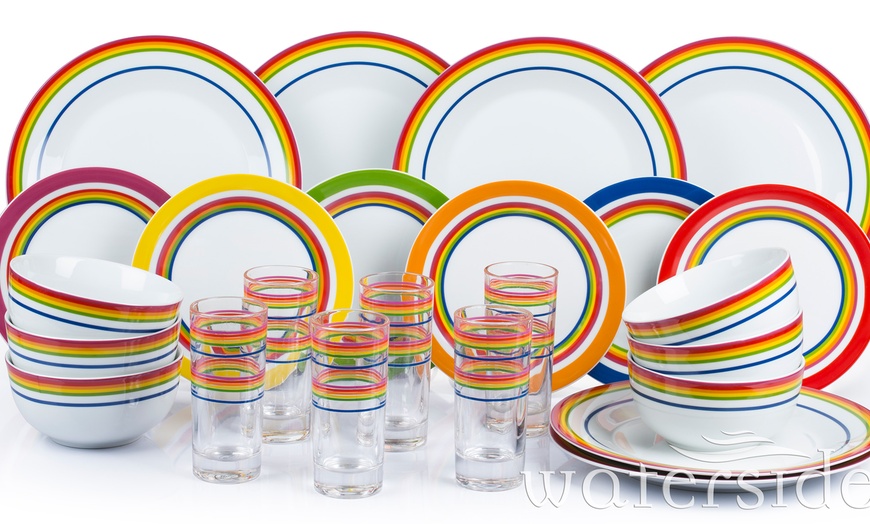 Image 2: Waterside Rainbow Dinner Set