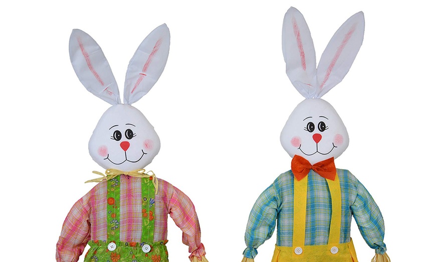 Image 2: Two Rabbit Garden Scarecrows