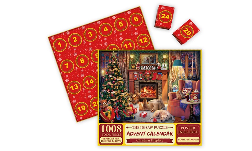 Image 5: 24-Pocket Christmas Puzzle Advent Calendar Box