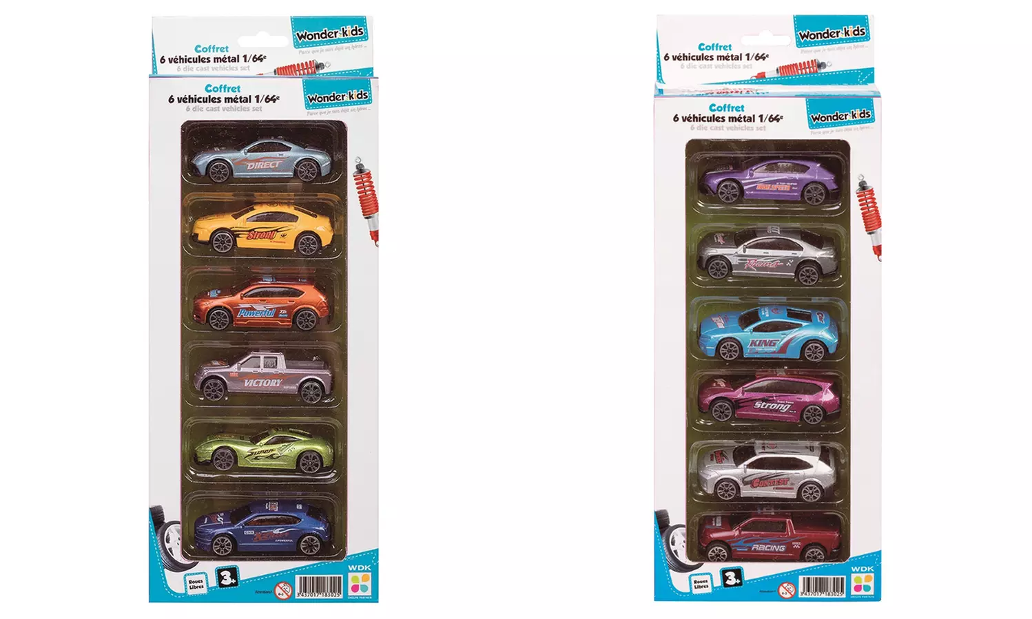 Set de 6 voitures miniatures de rallye et de course pour enfants - Primary Image
