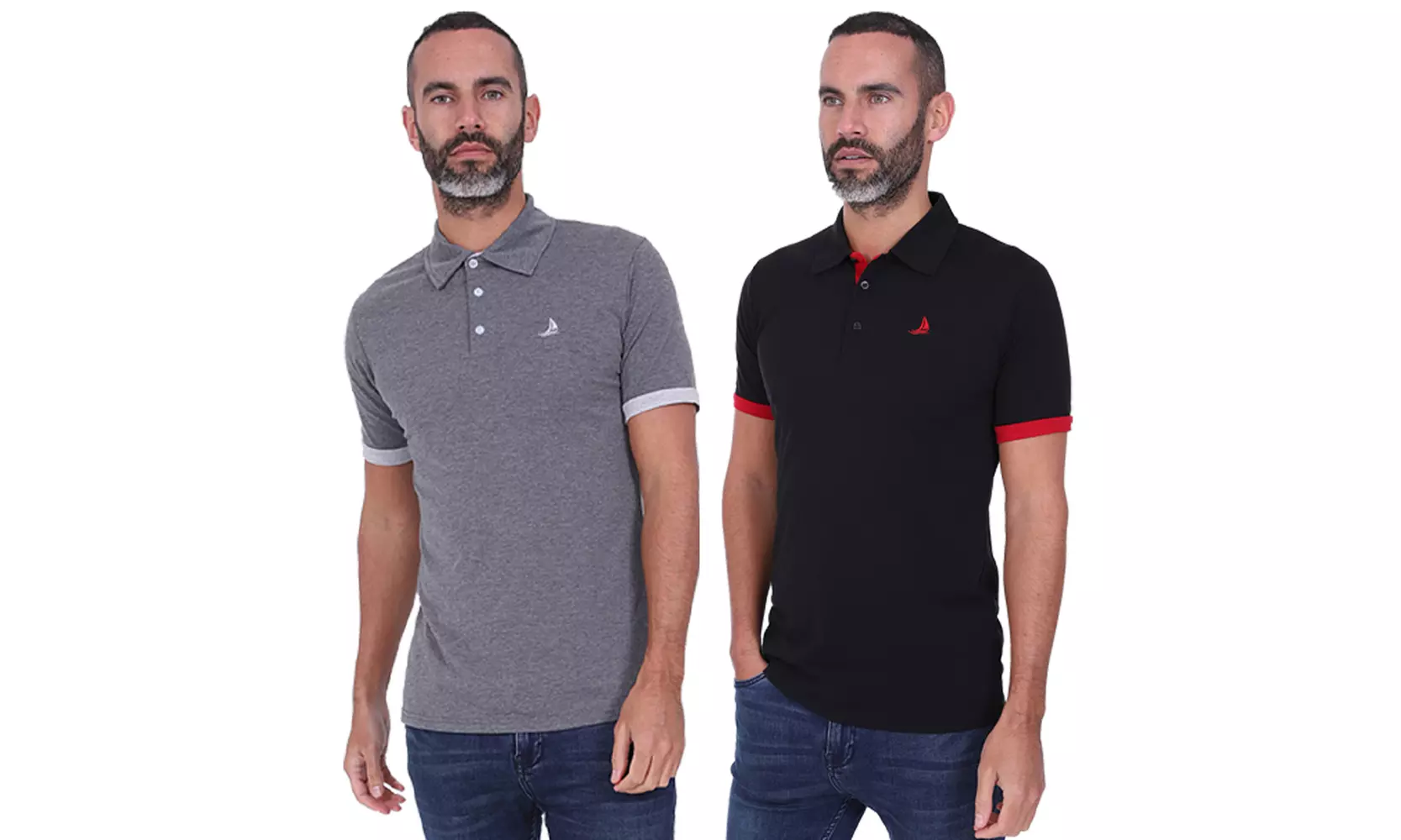 2er-Pack Blu Apparel Herren-Poloshirts