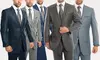 Men's Ultra Slim Fit Sharkskin Suit with Free Assorted Watch