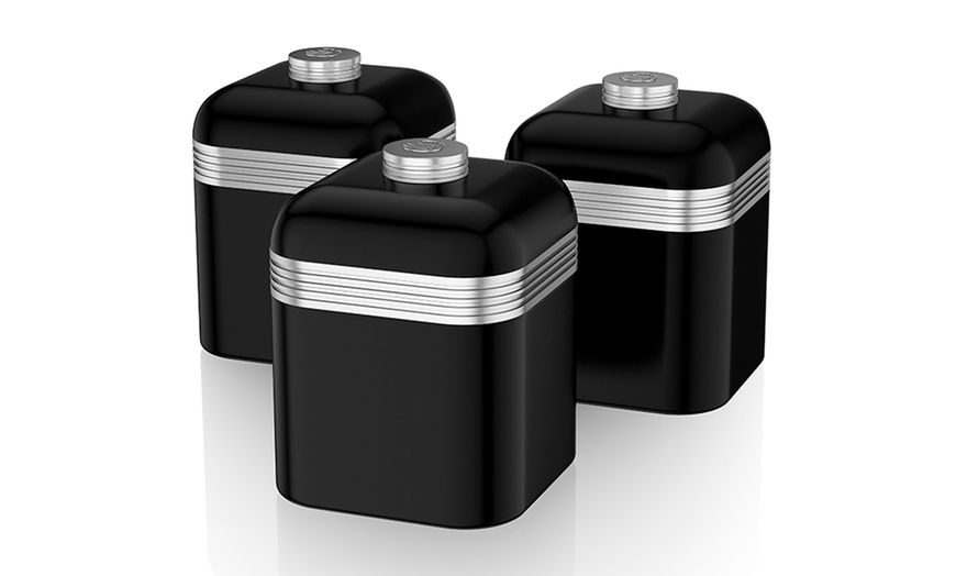 Image 2: Swan Retro Set of 3 Canisters