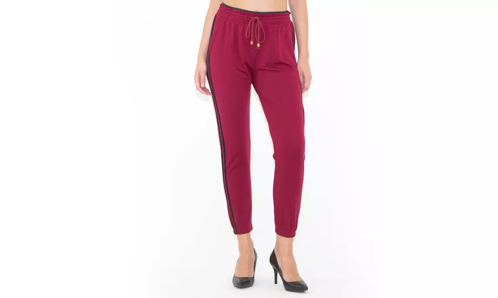 INDERO Junior's Joggers with Contrasting Double Side Stripe - Second Medium