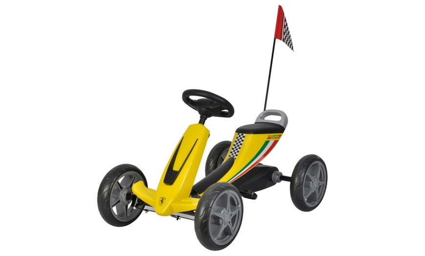 Image 2: Kids Ferrari Licensed Go-Kart