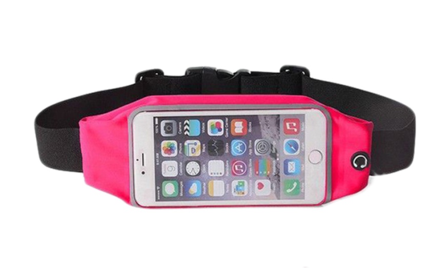 Image 2: Adjustable Smartphone Running Belt