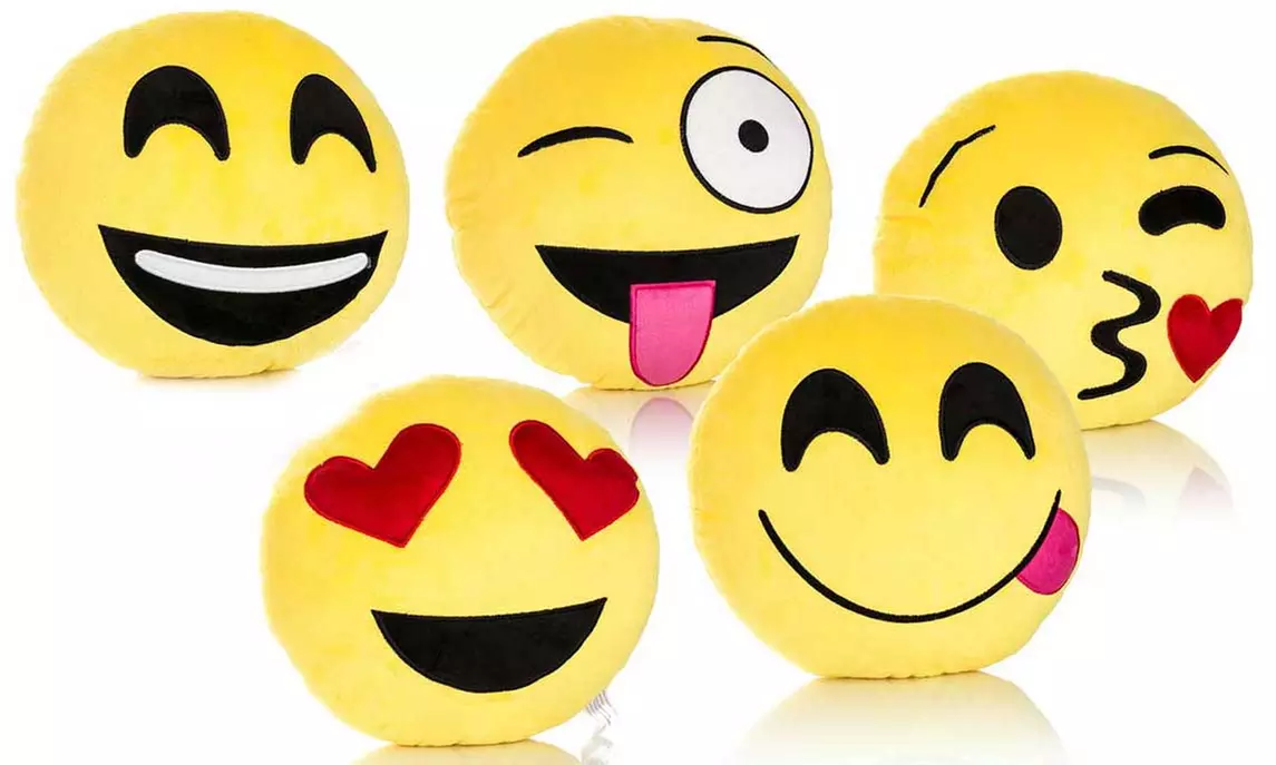 Closeout: Plush Emoji Pillow. Multiple Styles Available. - Primary Image