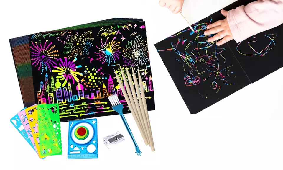 1 ou 2 dessins à gratter DIY 65 pièces - Primary Image