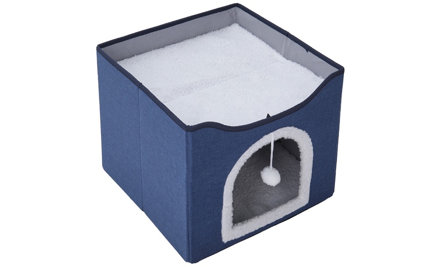 Image 5: Multifunctional Foldable Cat Bed with Scratching Pad 