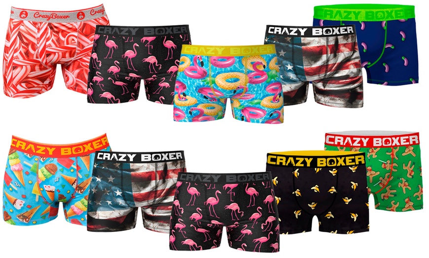 Image 3: Set di 10 boxer da uomo Crazy Boxer