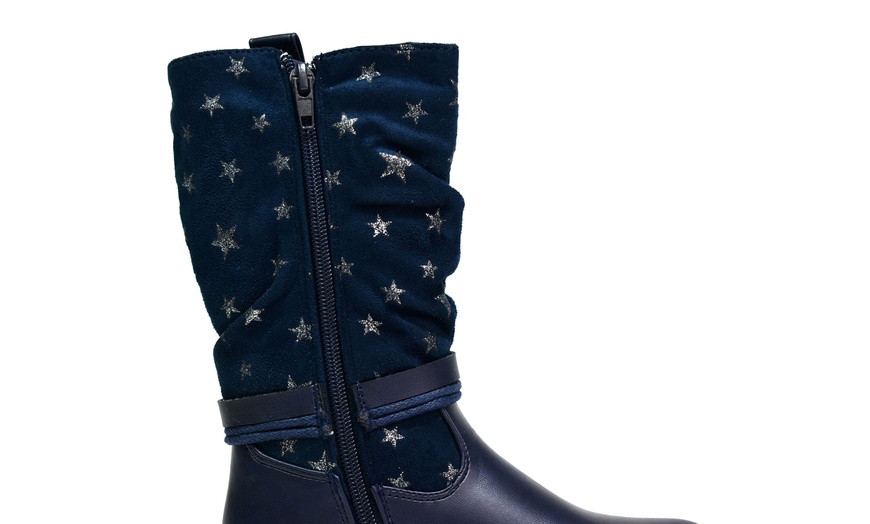 Image 8: Kids' Silver Star Zip-up Boots