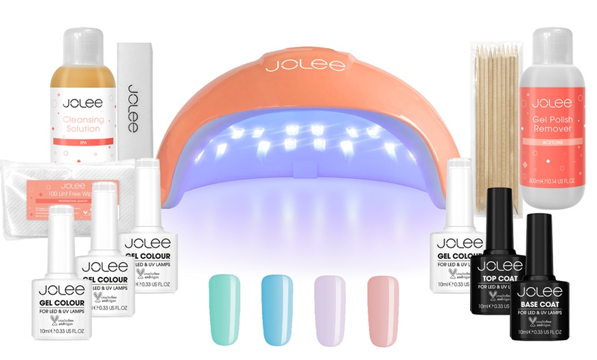 Image 1: Jolee LED Gel Nail Kit with Four Gel Colours